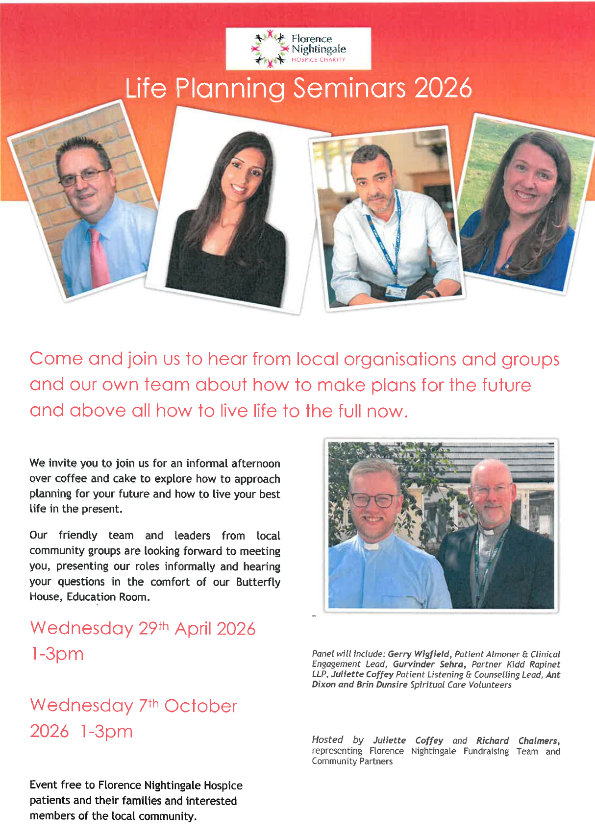 life planning seminar leaflet